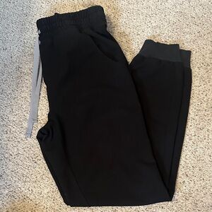Figs Scrubs Black High Waisted Elastic Pants